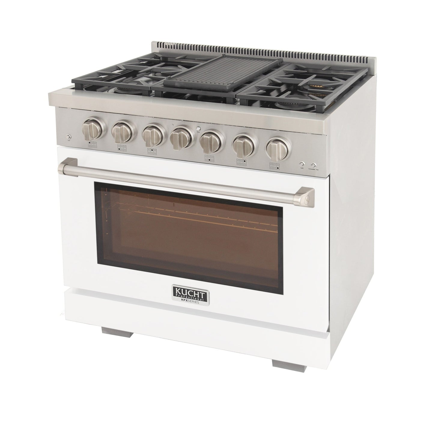 KUCHT Professional 36 in. 5.2 cu. ft. Propane Gas Range and Convection Oven with True Simmer Burners