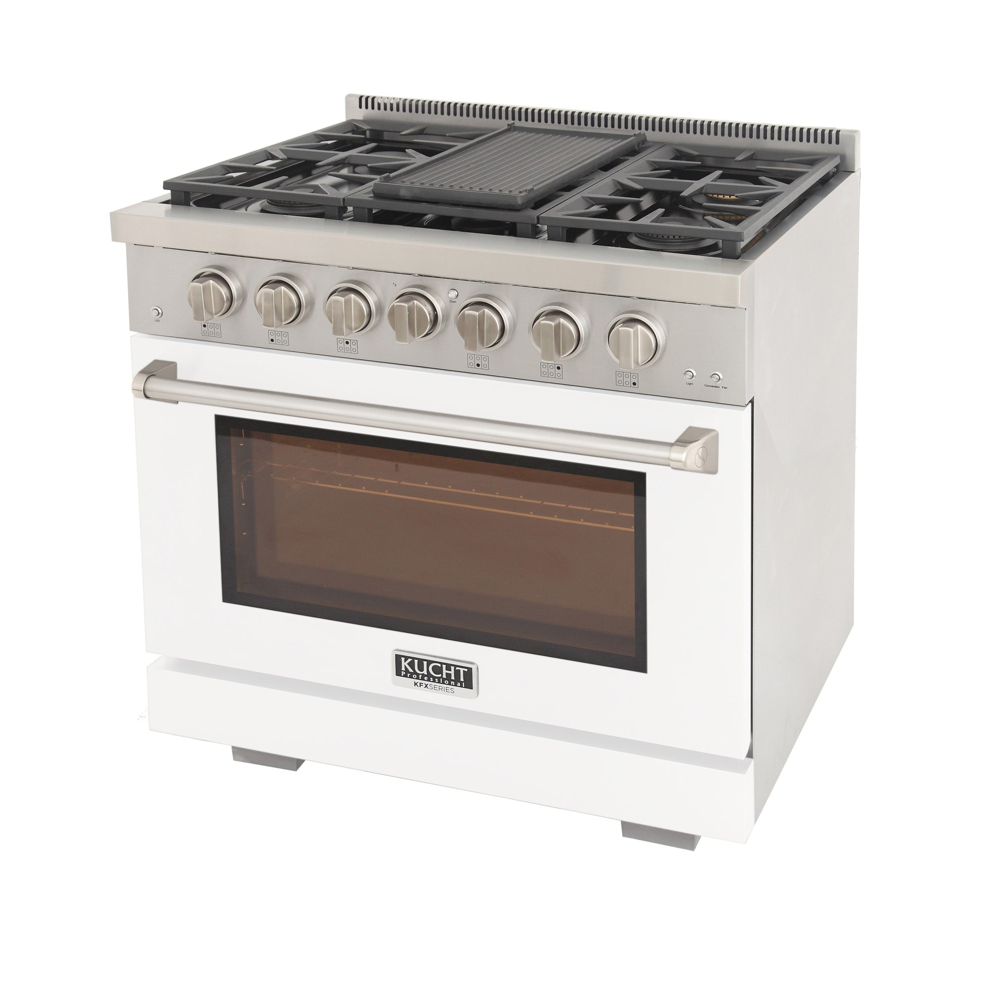 KUCHT Professional 36 in. 5.2 cu. ft. Propane Gas Range and Convection Oven with True Simmer Burners