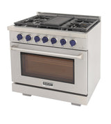 KUCHT Professional 36 in. 5.2 cu. ft. Propane Gas Range with Sealed Burners and Convection Oven in Stainless Steel With Knobs