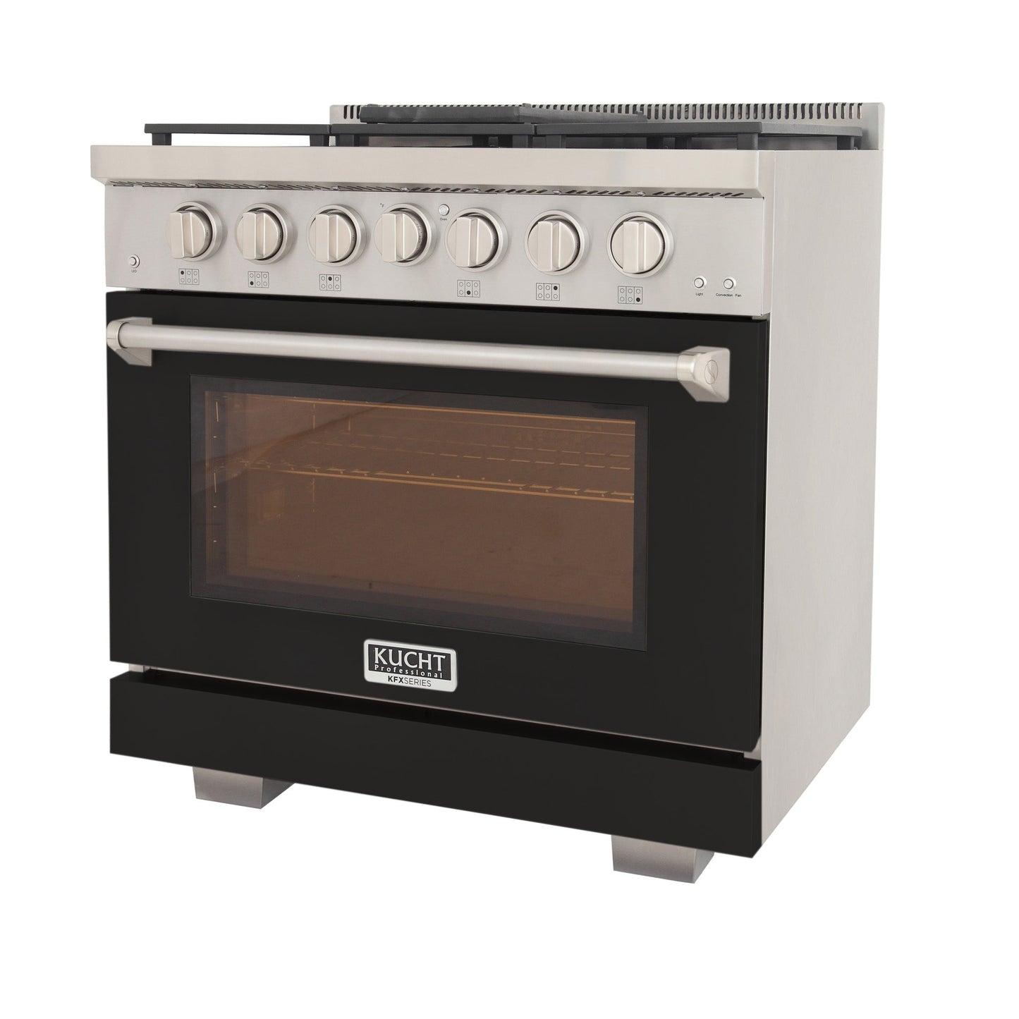KUCHT Professional 36 in. 5.2 cu. ft. Natural Gas Range and Convection Oven with True Simmer Burners