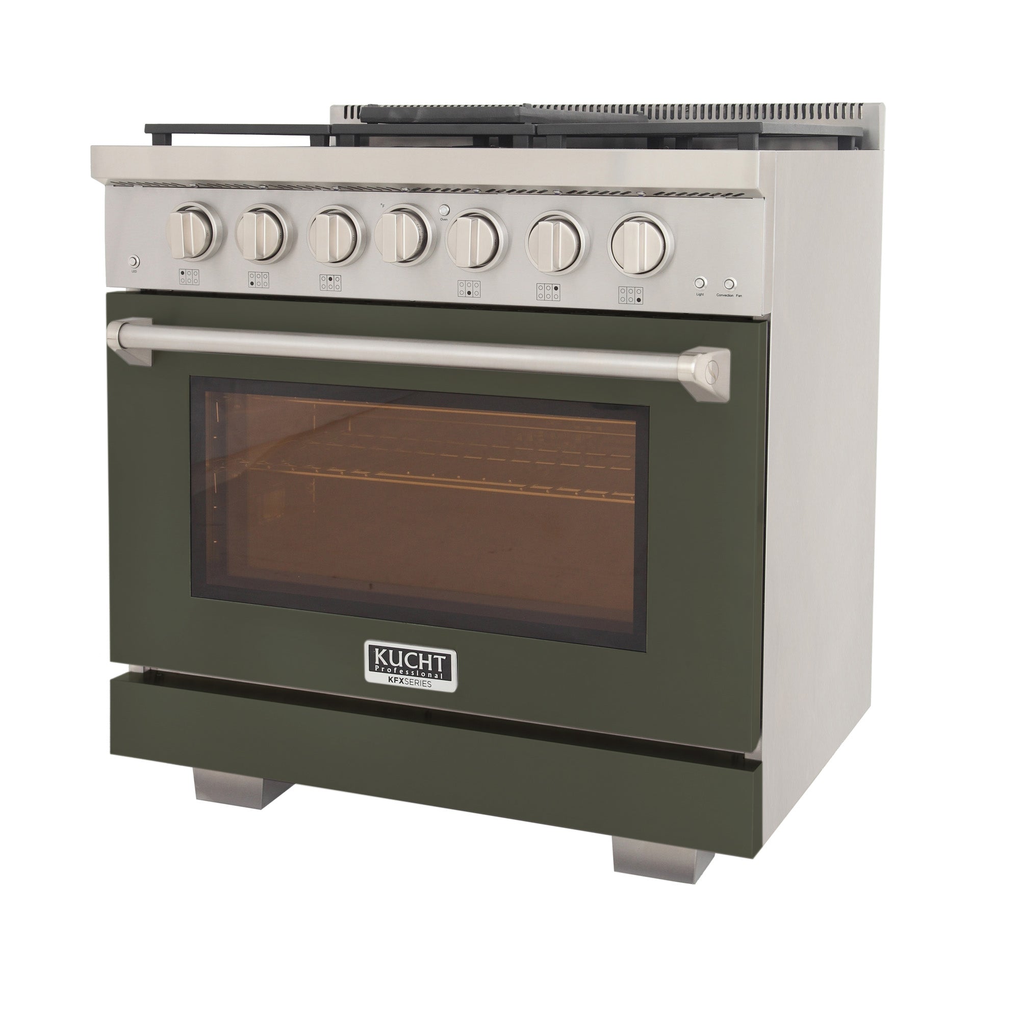 KUCHT Professional 36 in. 5.2 cu. ft. Natural Gas Range and Convection Oven with True Simmer Burners