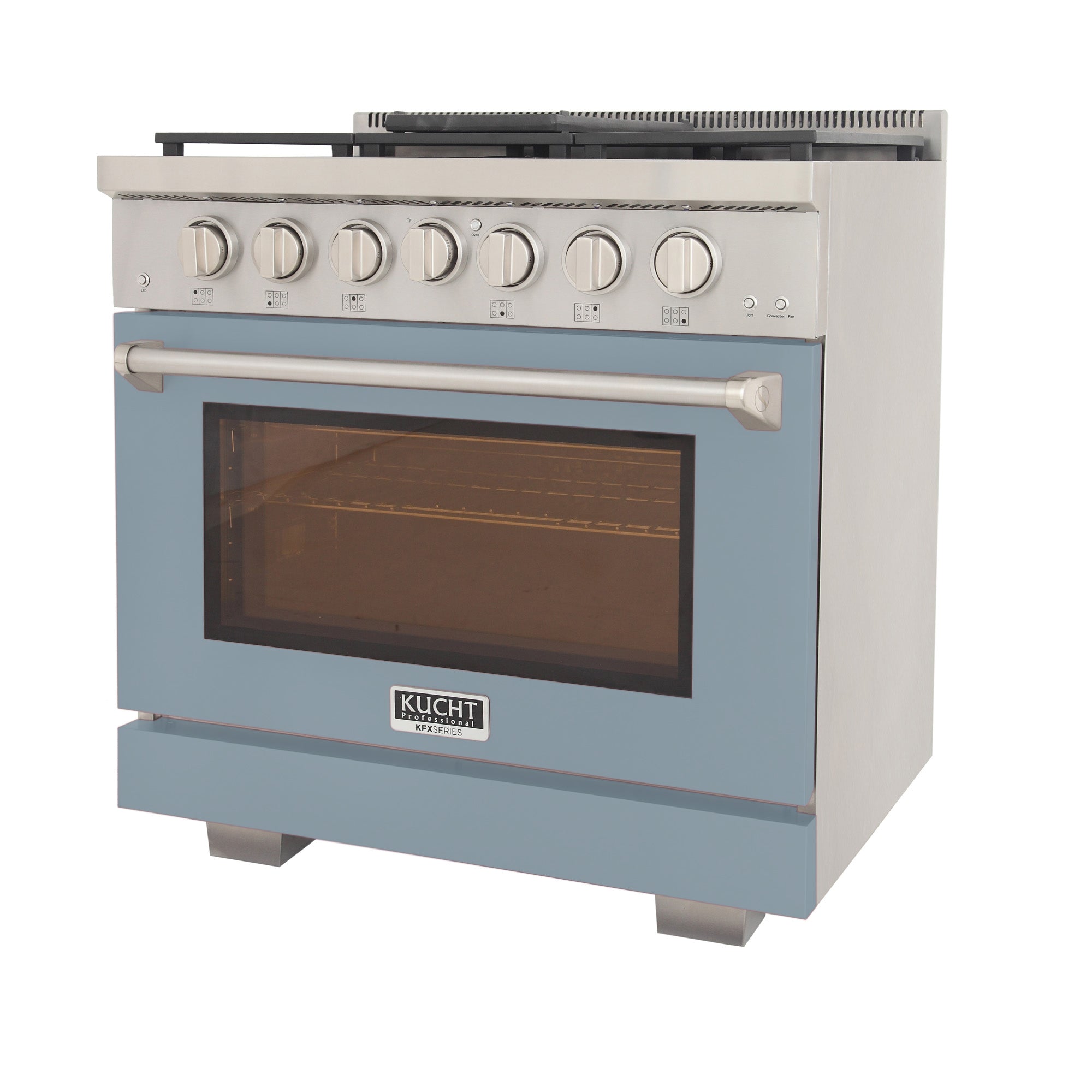 KUCHT Professional 36 in. 5.2 cu. ft. Propane Gas Range and Convection Oven with True Simmer Burners