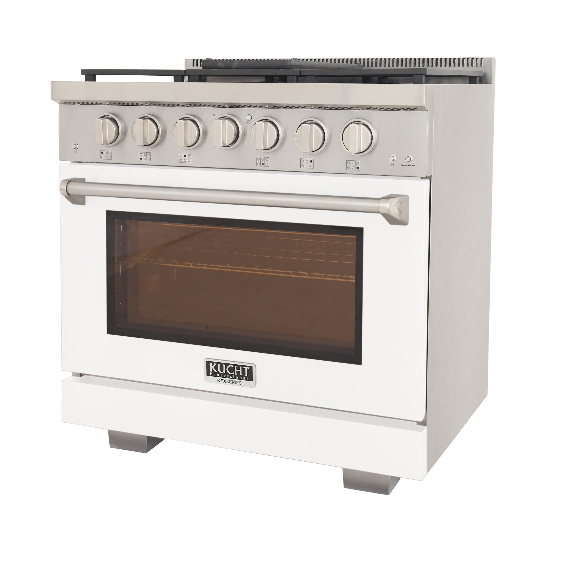 KUCHT Professional 36 in. 5.2 cu. ft. Propane Gas Range with Sealed Burners and Convection Oven