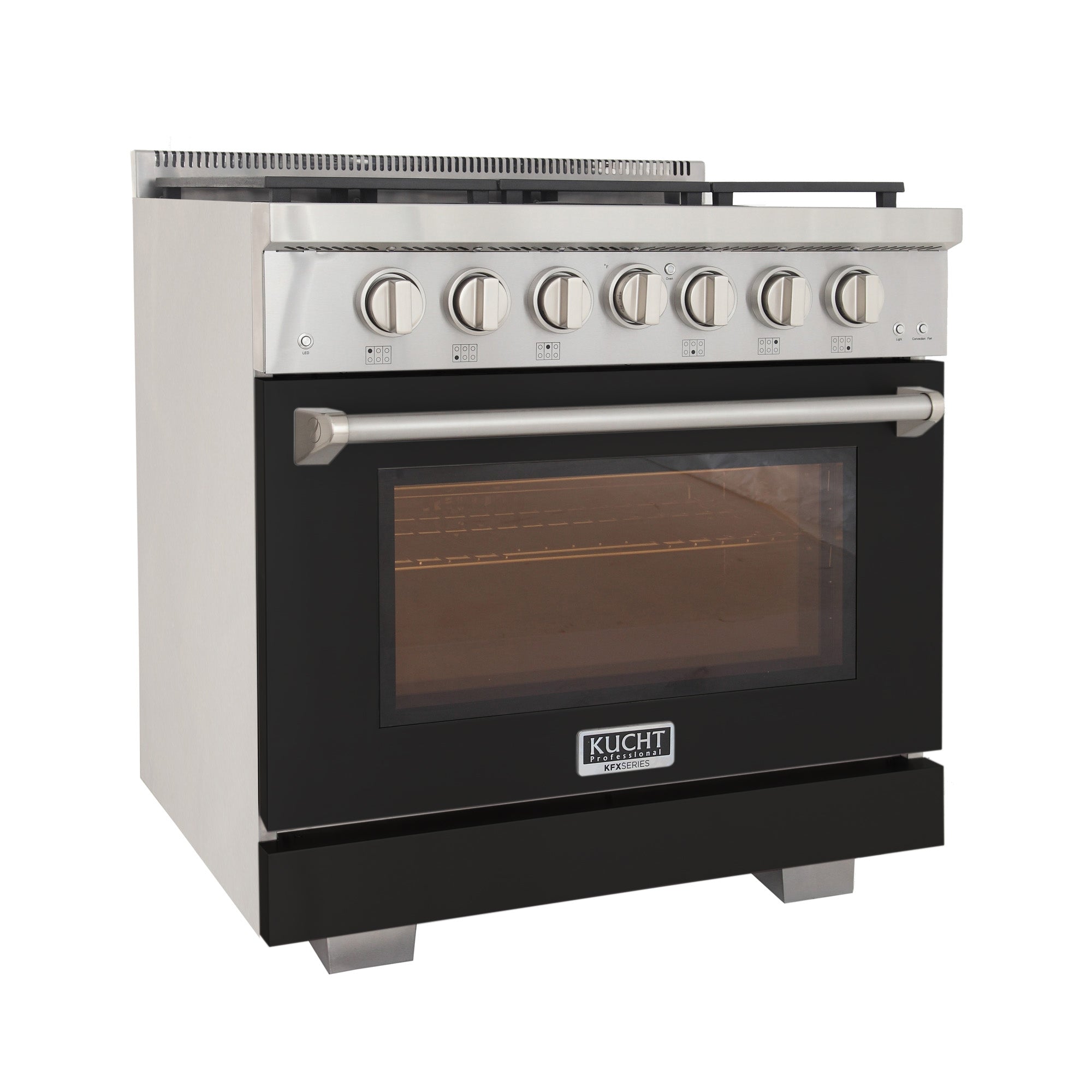 KUCHT Professional 36 in. 5.2 cu. ft. Natural Gas Range and Convection Oven with True Simmer Burners