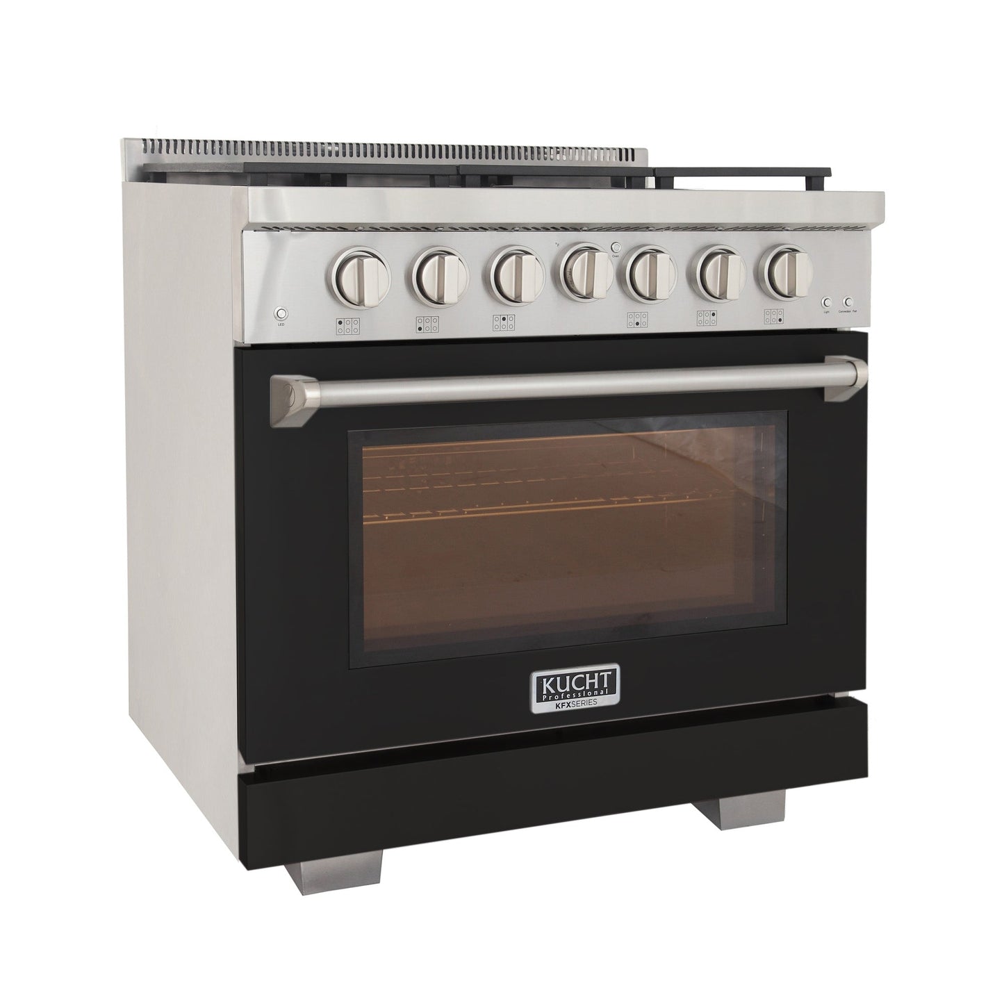 KUCHT Professional 36 in. 5.2 cu. ft. Natural Gas Range with Sealed Burners and Convection Oven