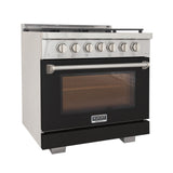 KUCHT Professional 36 in. 5.2 cu. ft. Propane Gas Range with Sealed Burners and Convection Oven