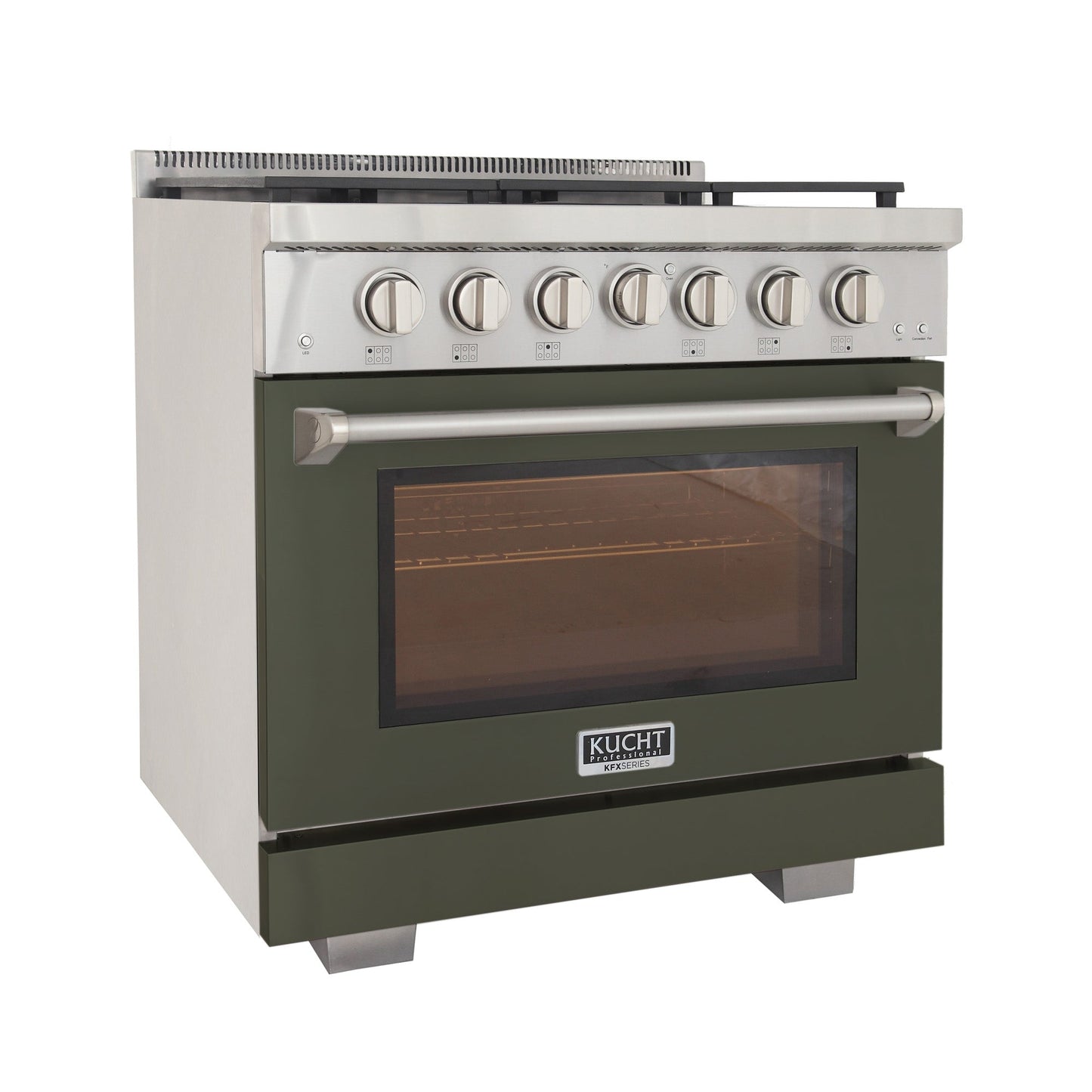 KUCHT Professional 36 in. 5.2 cu. ft. Natural Gas Range and Convection Oven with True Simmer Burners