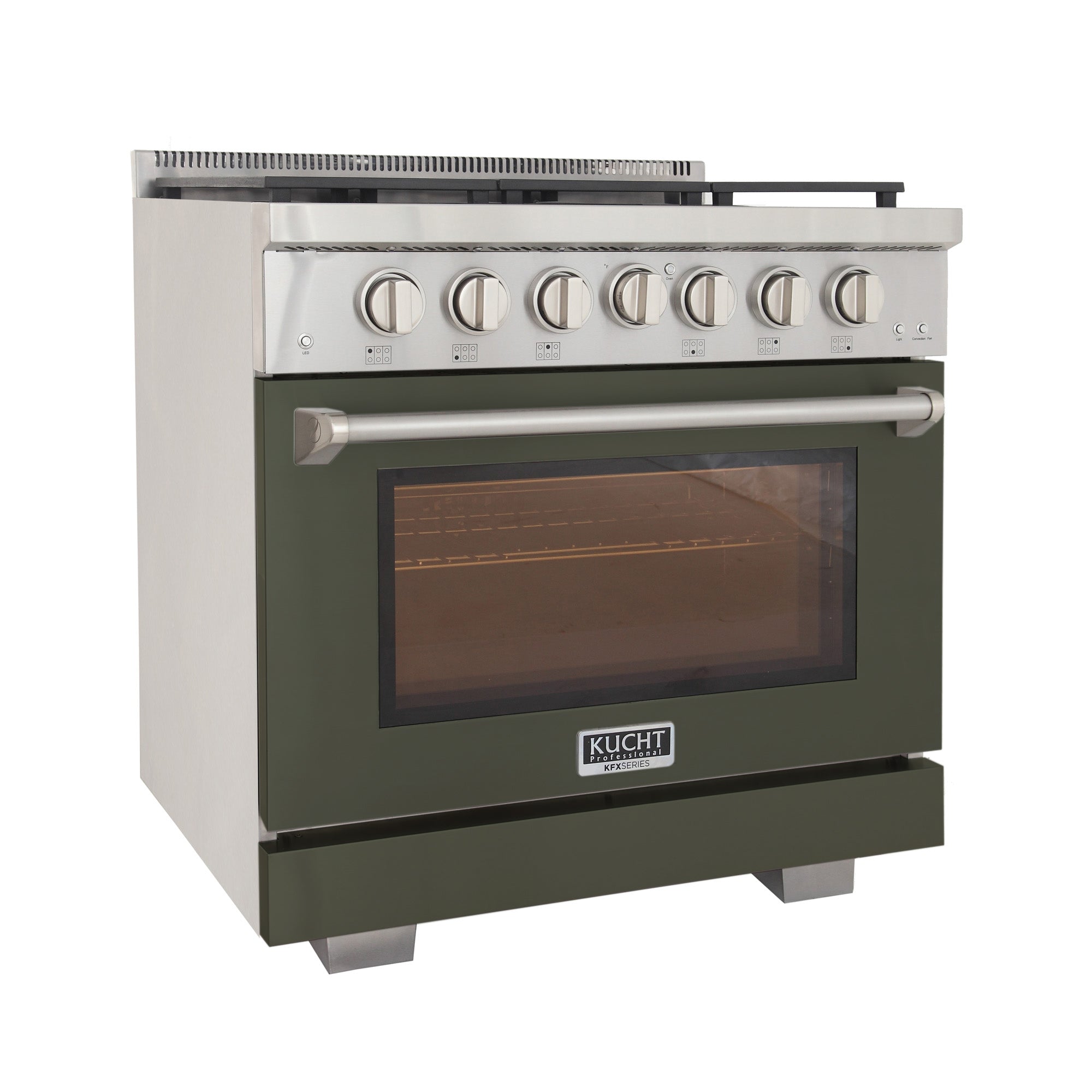 KUCHT Professional 36 in. 5.2 cu. ft. Natural Gas Range and Convection Oven with True Simmer Burners