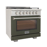 KUCHT Professional 36 in. 5.2 cu. ft. Propane Gas Range and Convection Oven with True Simmer Burners