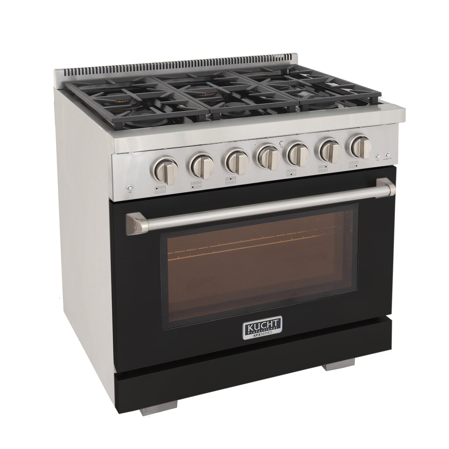 KUCHT Professional 36 in. 5.2 cu. ft. Natural Gas Range and Convection Oven with True Simmer Burners