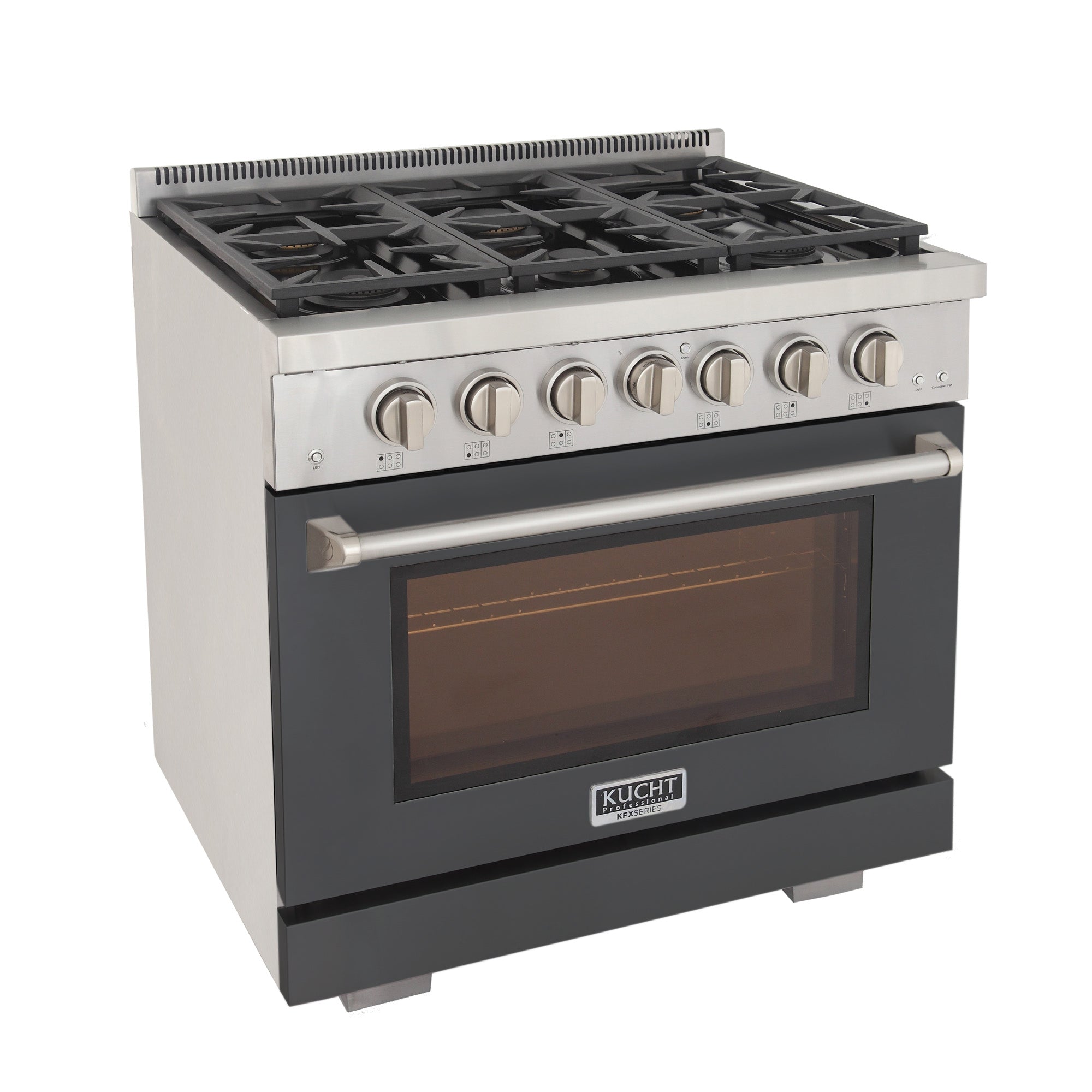 KUCHT Professional 36 in. 5.2 cu. ft. Propane Gas Range with Sealed Burners and Convection Oven