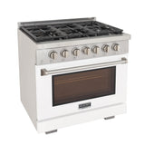 KUCHT Professional 36 in. 5.2 cu. ft. Natural Gas Range with Sealed Burners and Convection Oven