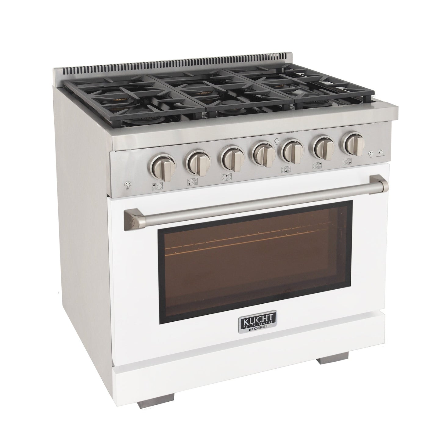 KUCHT Professional 36 in. 5.2 cu. ft. Propane Gas Range with Sealed Burners and Convection Oven