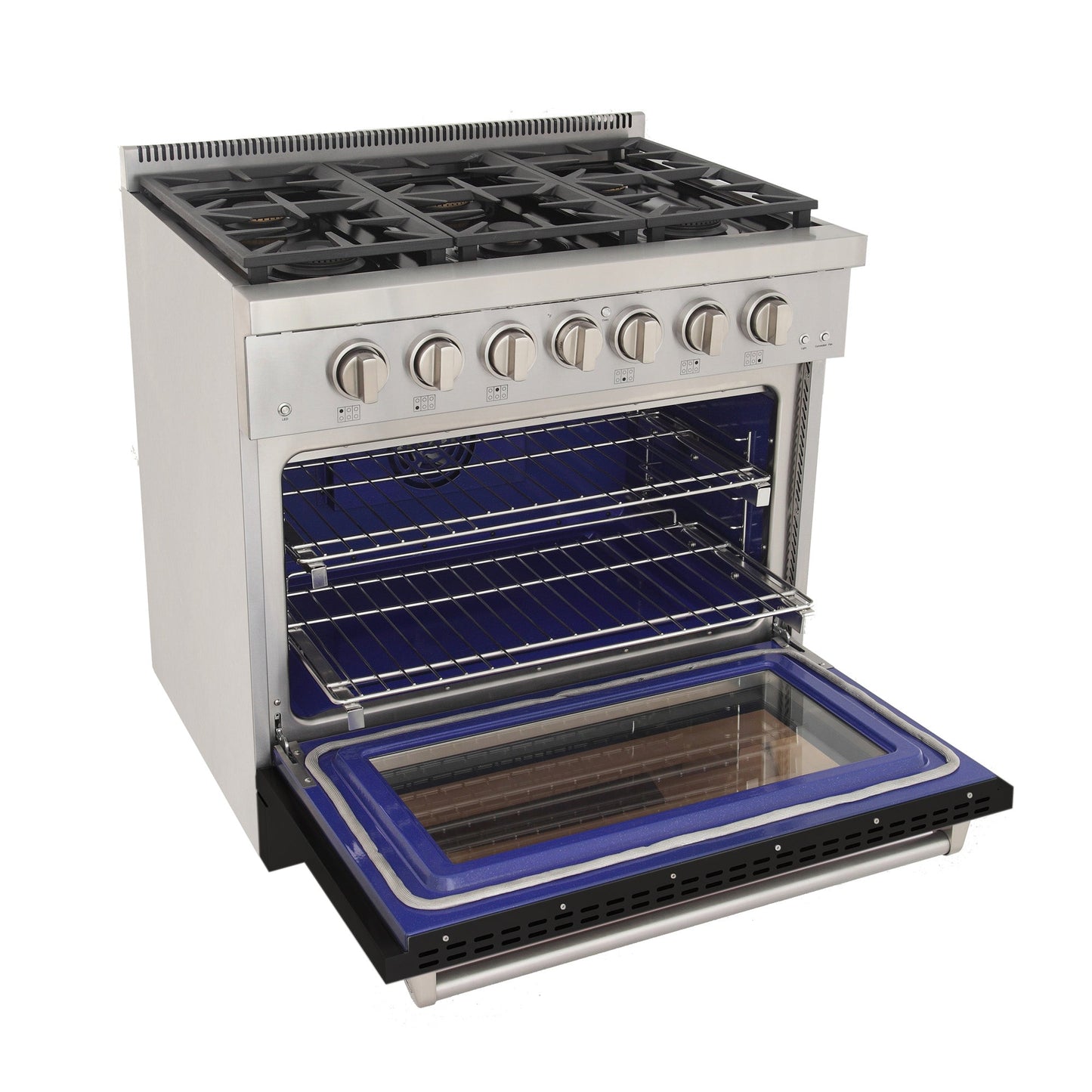 KUCHT Professional 36 in. 5.2 cu. ft. Natural Gas Range and Convection Oven with True Simmer Burners