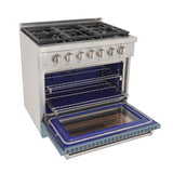KUCHT Professional 36 in. 5.2 cu. ft. Natural Gas Range and Convection Oven with True Simmer Burners