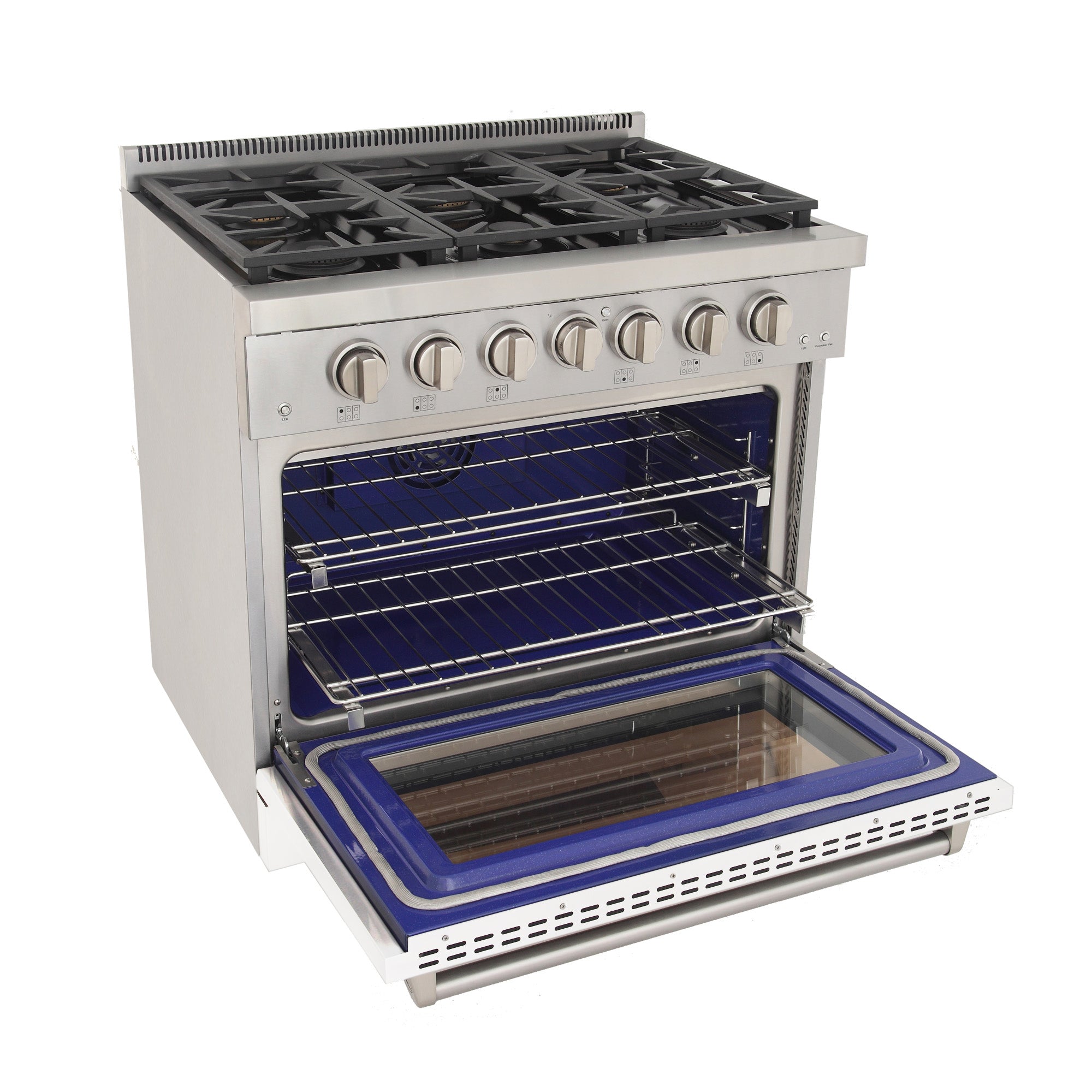 KUCHT Professional 36 in. 5.2 cu. ft. Propane Gas Range and Convection Oven with True Simmer Burners