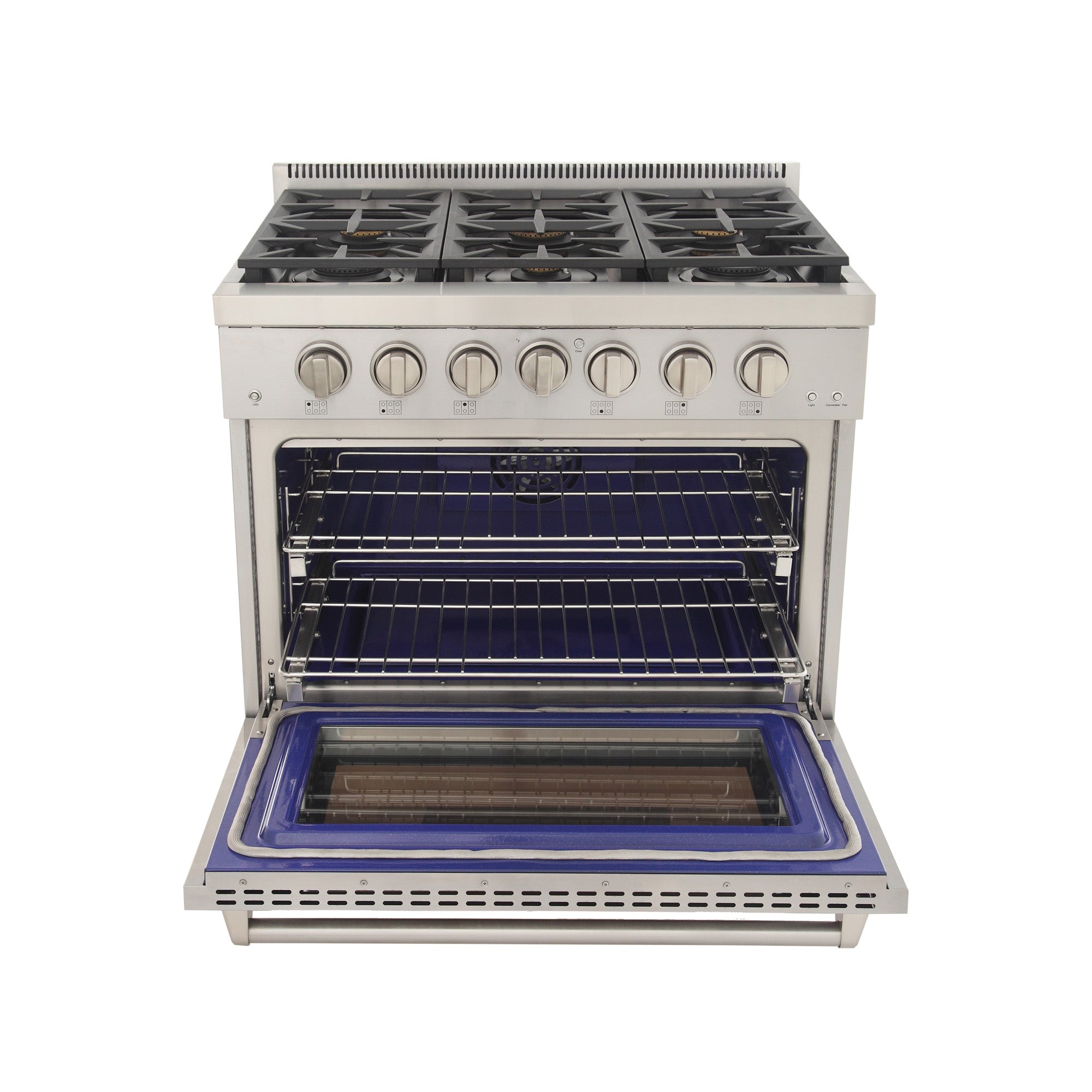 KUCHT Professional 36 in. 5.2 cu. ft. Propane Gas Range and Convection Oven with True Simmer Burners