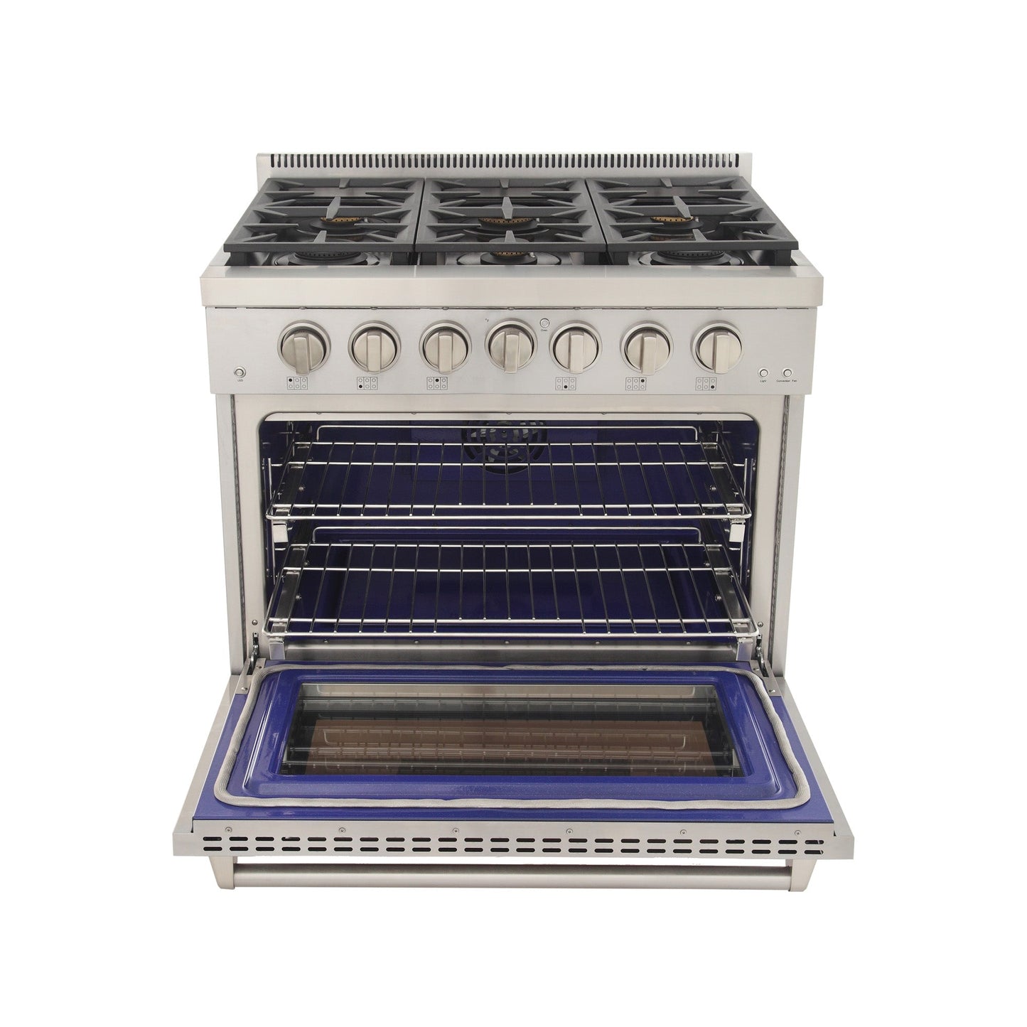 KUCHT Professional 36 in. 5.2 cu. ft. Natural Gas Range and Convection Oven with True Simmer Burners