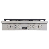 KUCHT Professional 36 in. Propane Gas Range Top with Sealed Burners in Stainless Steel
