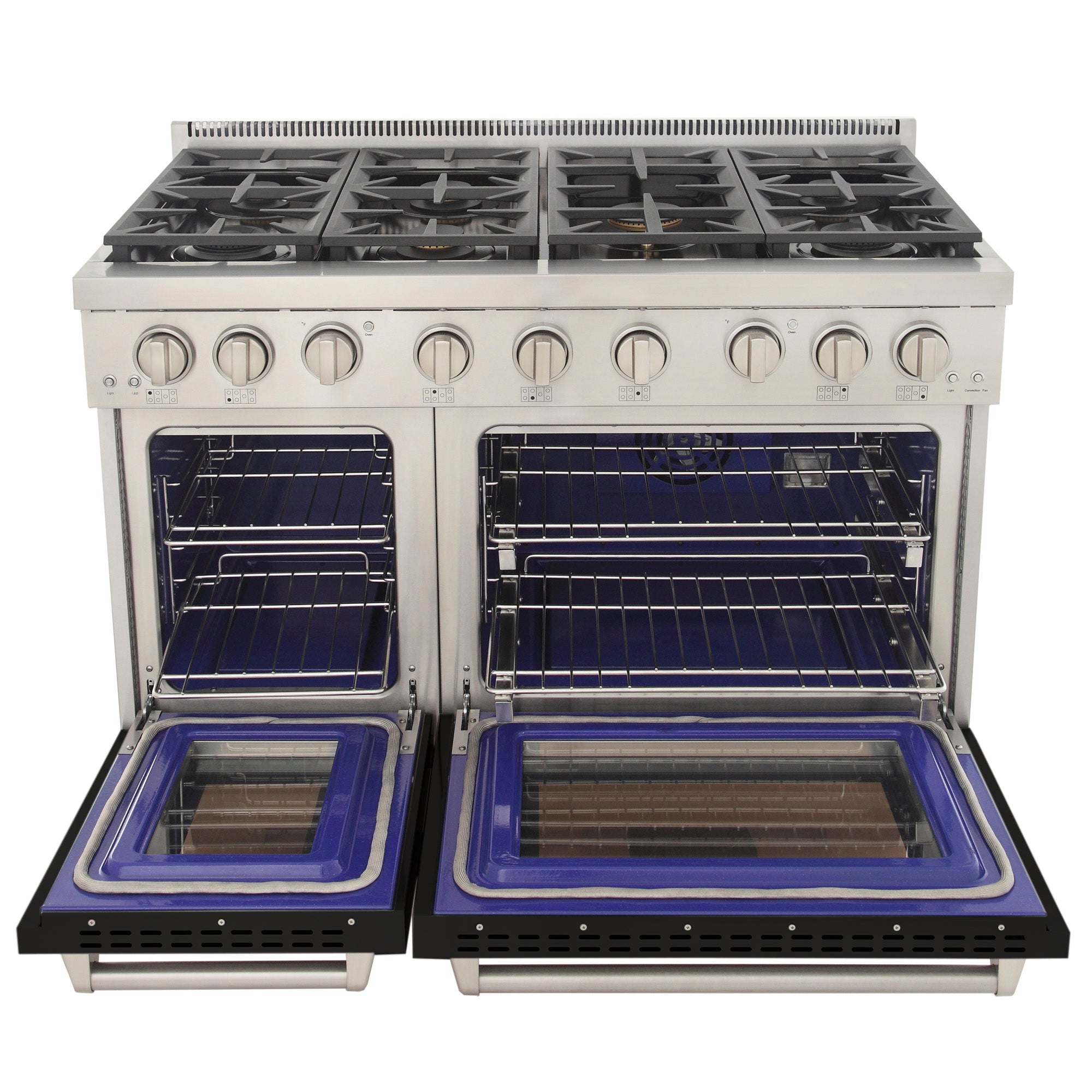 KUCHT Professional 48 in. 6.7 cu. ft. Propane Gas Range Two Ovens - One Convection - with True Simmer Burners