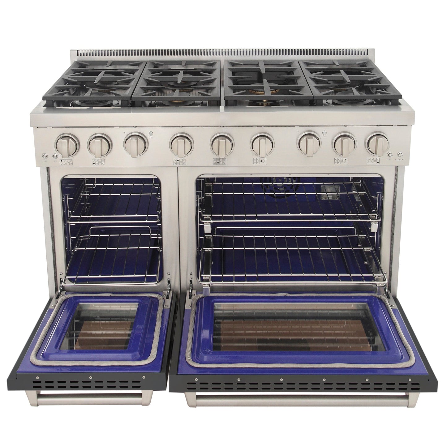 KUCHT Professional 48 in. 6.7 cu. ft. Propane Gas Range Two Ovens - One Convection - with True Simmer Burners