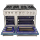 KUCHT Professional 48 in. 6.7 cu. ft. Propane Gas Range Two Ovens - One Convection - with True Simmer Burners