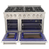 KUCHT Professional 48 in. 6.7 cu. ft. Propane Gas Range Two Ovens - One Convection - with True Simmer Burners