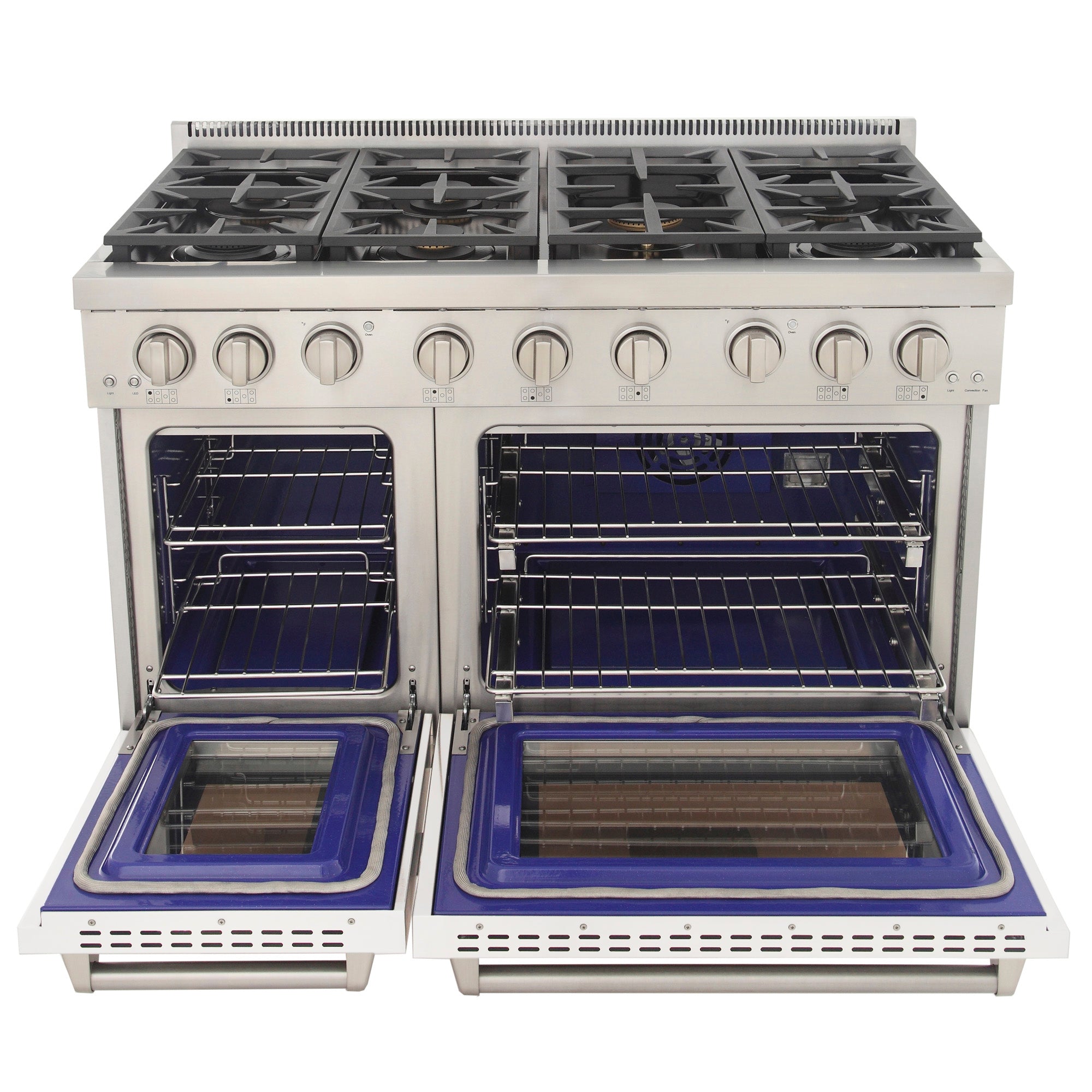 KUCHT Professional 48 in. 6.7 cu. ft. Propane Gas Range Two Ovens - One Convection - with True Simmer Burners