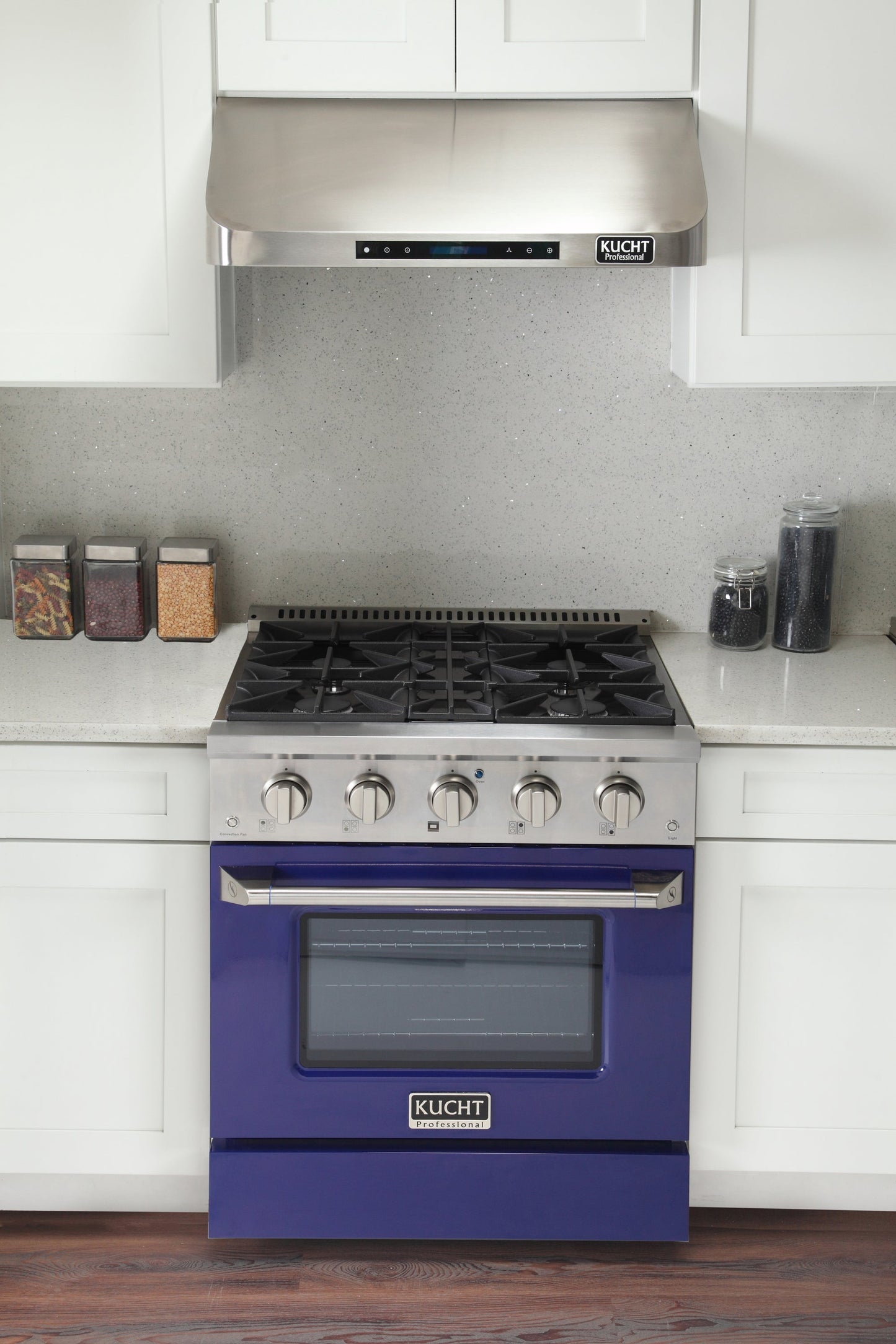 KUCHT Professional 30 in. 4.2 cu. ft. Dual Fuel Range for Natural Gas with Sealed Burners and Convection Oven in Stainless Steel