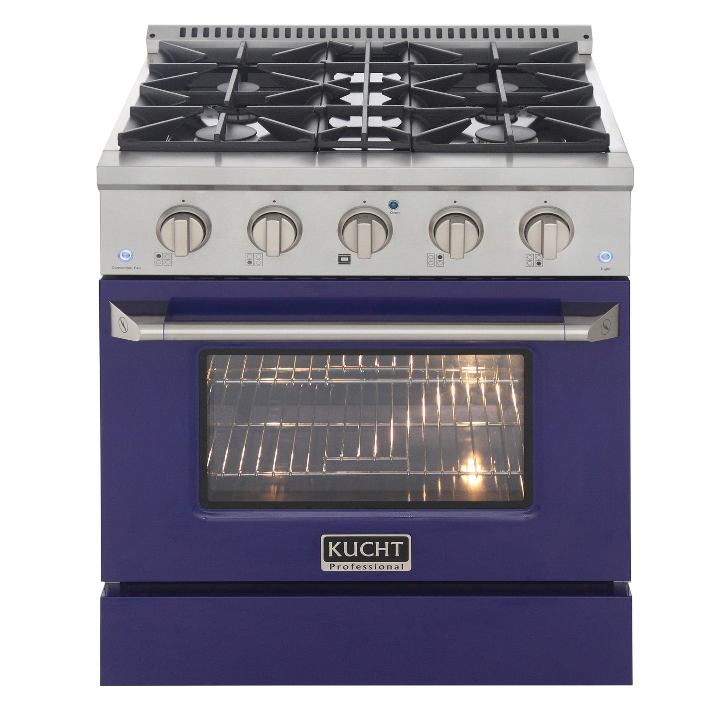 KUCHT Professional 30 in. 4.2 cu. ft. Dual Fuel Range for Natural Gas with Sealed Burners and Convection Oven in Stainless Steel