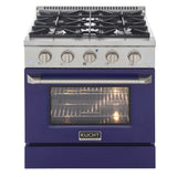 KUCHT Professional 30 in. 4.2 cu. ft. Dual Fuel Range for Natural Gas with Sealed Burners and Convection Oven in Stainless Steel