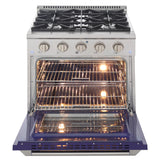 KUCHT Professional 30 in. 4.2 cu. ft. Dual Fuel Range for Propane Gas with Sealed Burners and Convection Oven in Stainless Steel