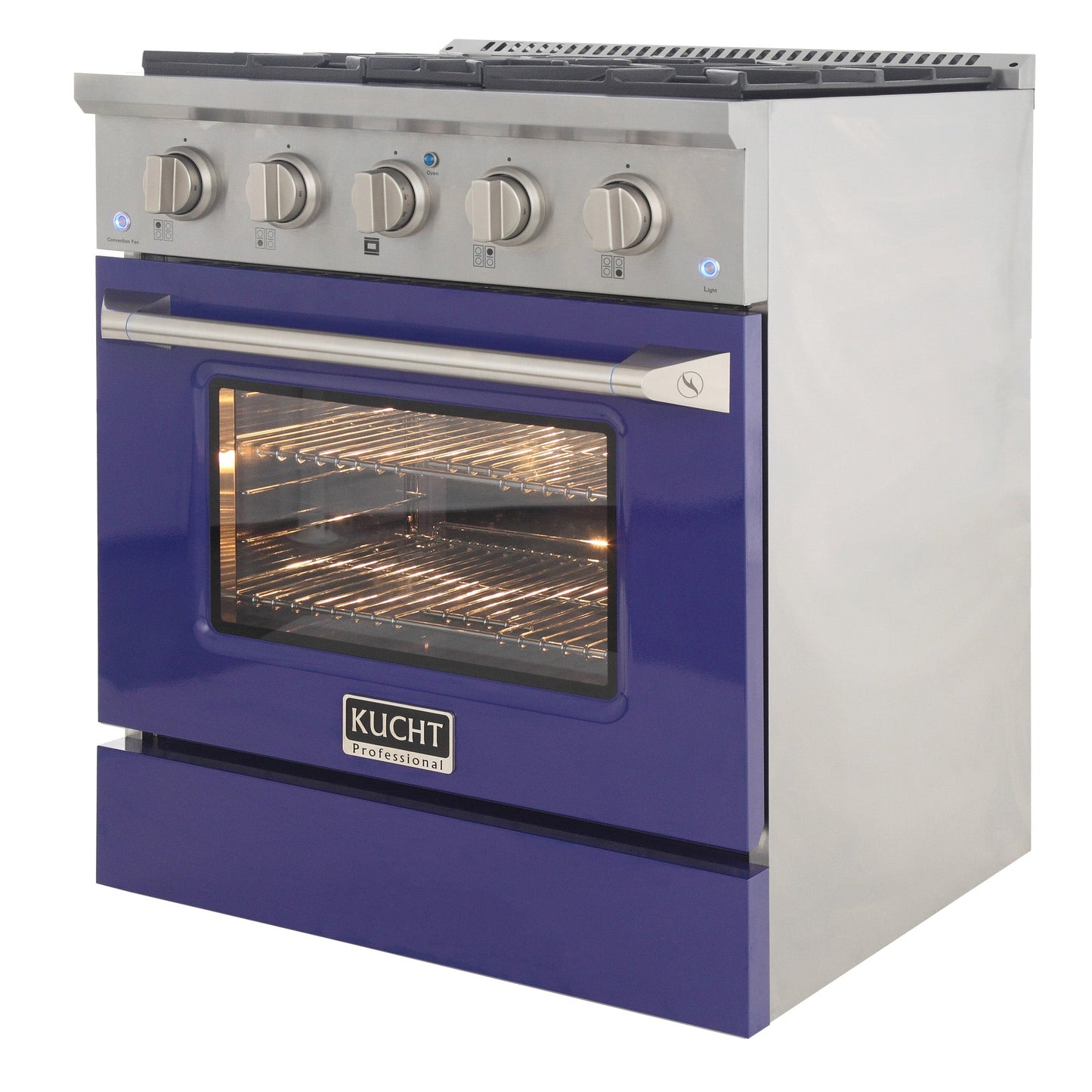 KUCHT Professional 30 in. 4.2 cu. ft. Dual Fuel Range for Propane Gas with Sealed Burners and Convection Oven in Stainless Steel