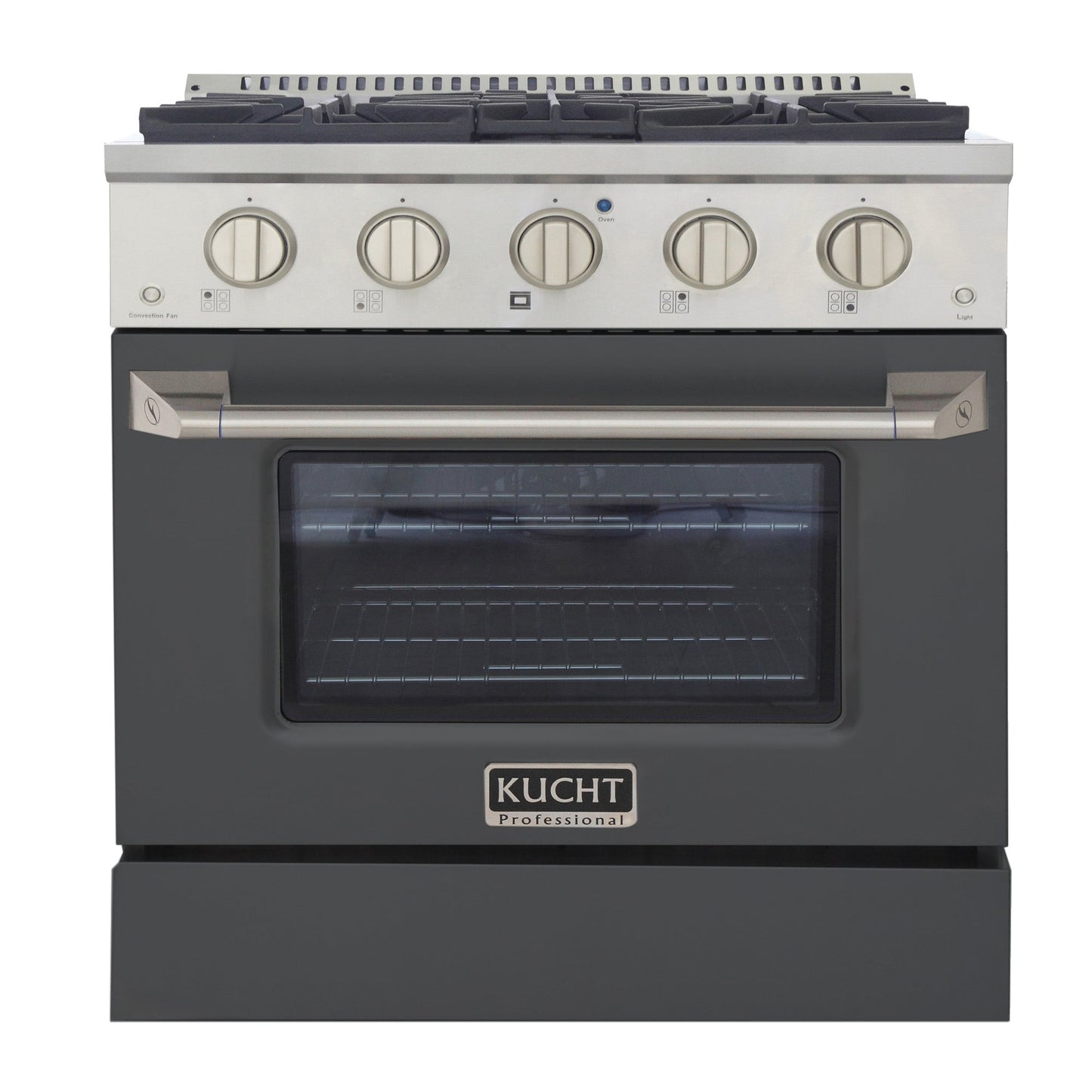 KUCHT Professional 30 in. 4.2 cu. ft. Propane Gas Range with Sealed Burners and Convection Oven in Stainless Steel