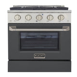 KUCHT Professional 30 in. 4.2 cu. ft. Propane Gas Range with Sealed Burners and Convection Oven in Stainless Steel