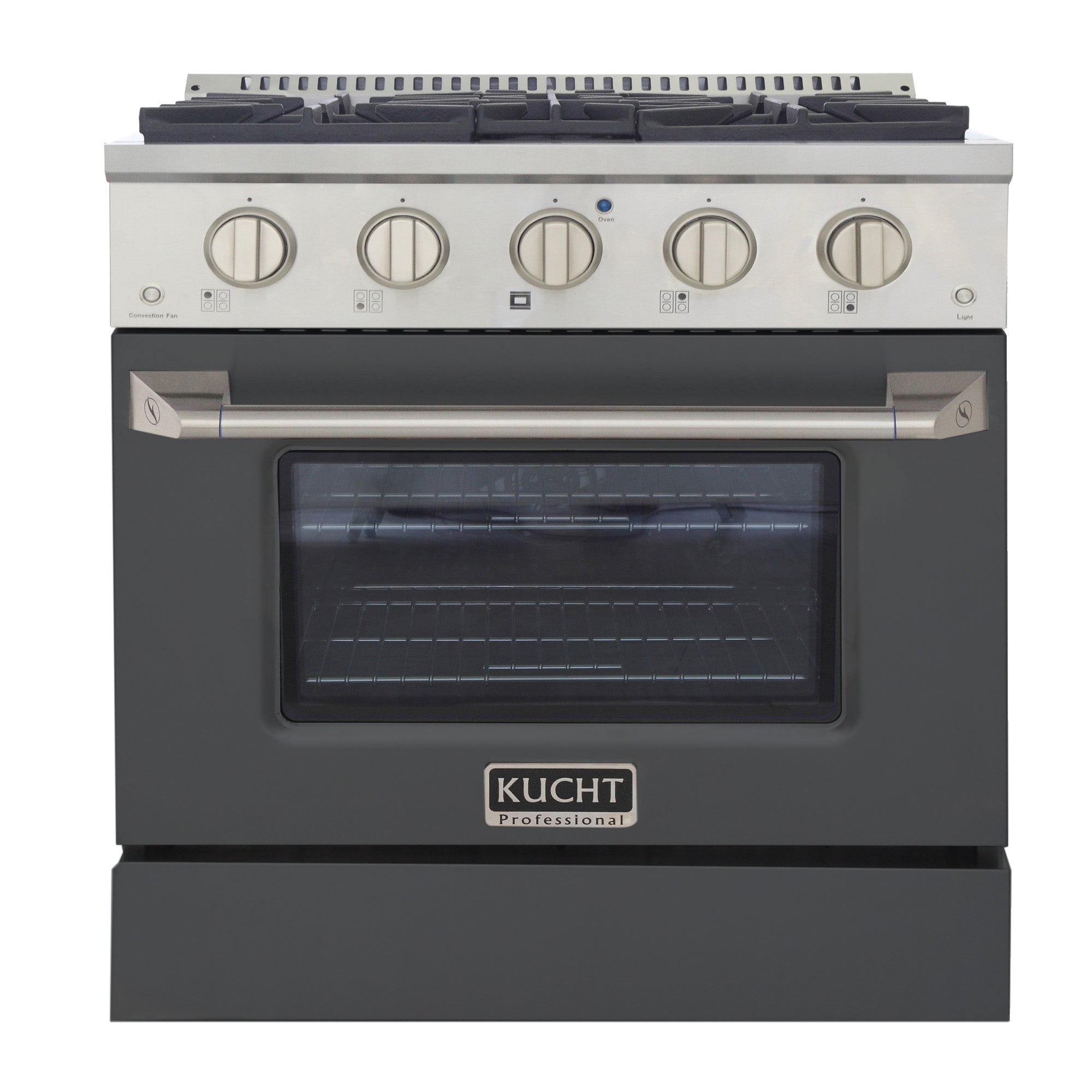 KUCHT Professional 30 in. 4.2 cu. ft. Propane Gas Range with Sealed Burners and Convection Oven in Stainless Steel