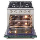 KUCHT Professional 30 in. 4.2 cu. ft. Dual Fuel Range for Natural Gas with Sealed Burners and Convection Oven in Stainless Steel