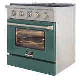 KUCHT Professional 30 in. 4.2 cu. ft. Dual Fuel Range for Natural Gas with Sealed Burners and Convection Oven in Stainless Steel