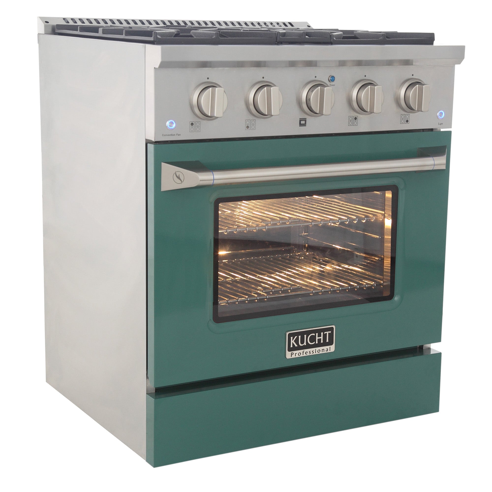 KUCHT Professional 30 in. 4.2 cu. ft. Dual Fuel Range for Natural Gas with Sealed Burners and Convection Oven in Stainless Steel