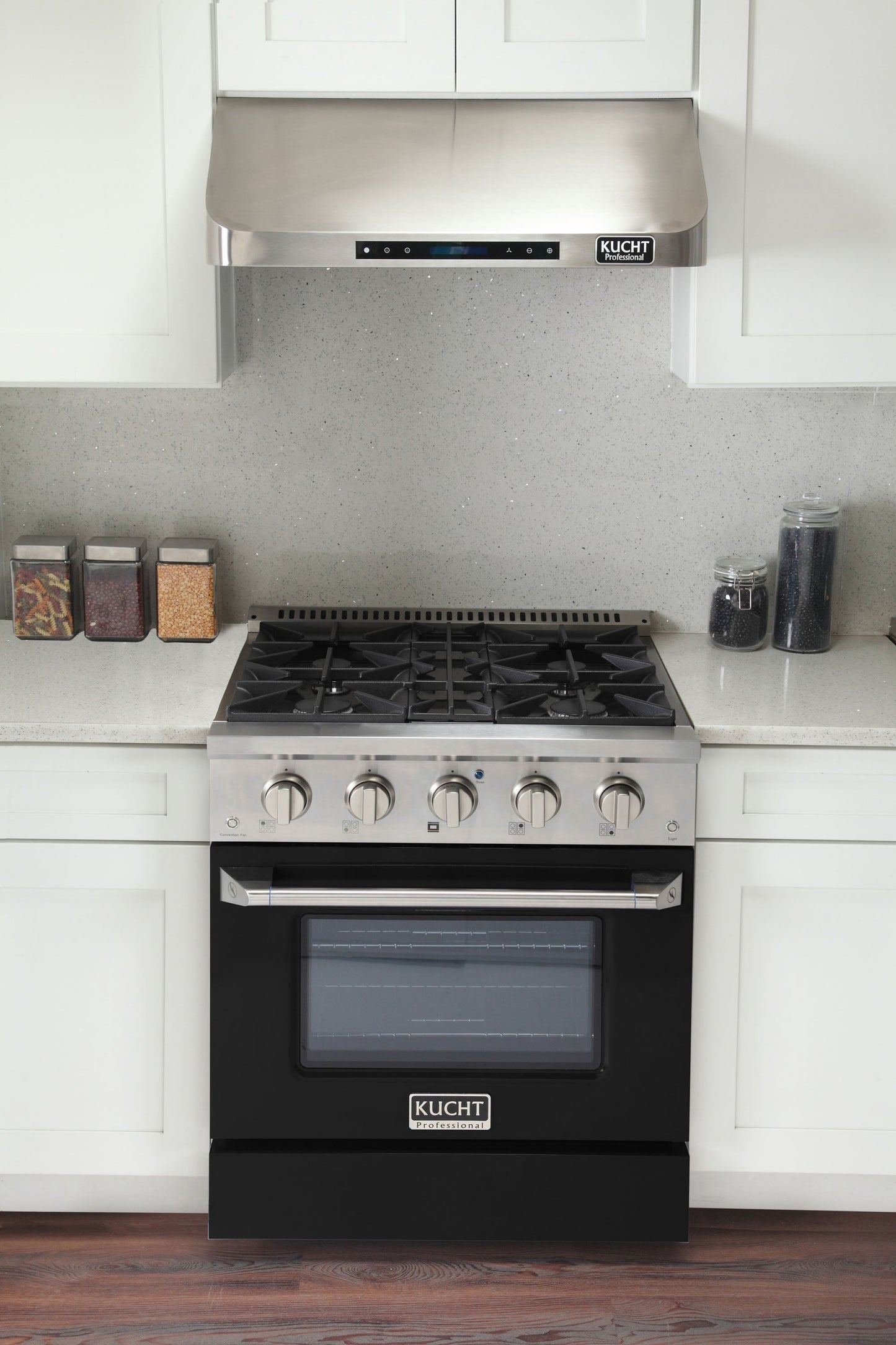KUCHT Professional 30 in. 4.2 cu. ft. Dual Fuel Range for Natural Gas with Sealed Burners and Convection Oven in Stainless Steel