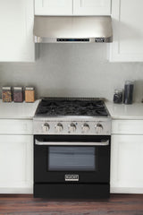 KUCHT Professional 30 in. 4.2 cu. ft. Dual Fuel Range for Natural Gas with Sealed Burners and Convection Oven in Stainless Steel
