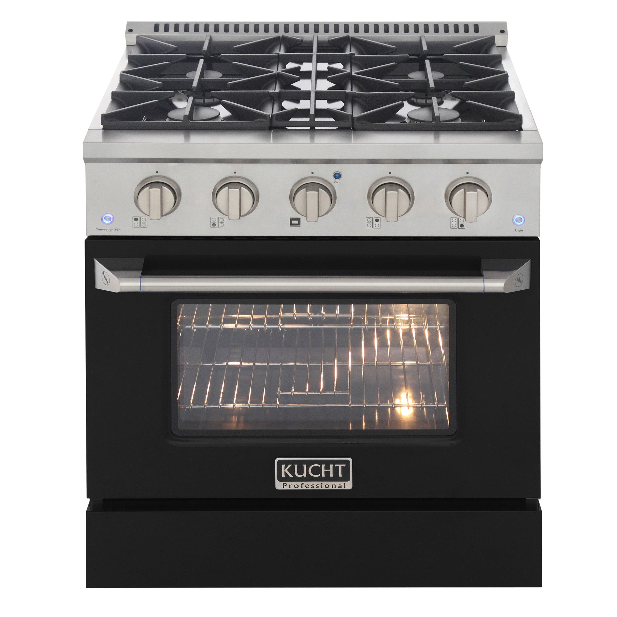KUCHT Professional 30 in. 4.2 cu. ft. Dual Fuel Range for Propane Gas with Sealed Burners and Convection Oven in Stainless Steel