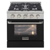 KUCHT Professional 30 in. 4.2 cu. ft. Dual Fuel Range for Natural Gas with Sealed Burners and Convection Oven in Stainless Steel