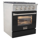 KUCHT Professional 30 in. 4.2 cu. ft. Dual Fuel Range for Propane Gas with Sealed Burners and Convection Oven in Stainless Steel
