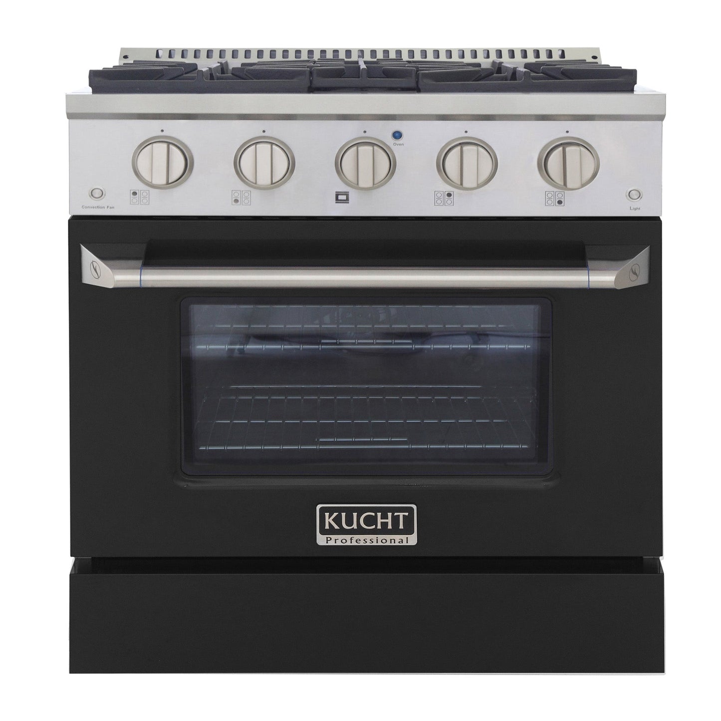 KUCHT Professional 30 in. 4.2 cu. ft. Dual Fuel Range for Natural Gas with Sealed Burners and Convection Oven in Stainless Steel