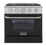 KUCHT Professional 30 in. 4.2 cu. ft. Dual Fuel Range for Natural Gas with Sealed Burners and Convection Oven in Stainless Steel
