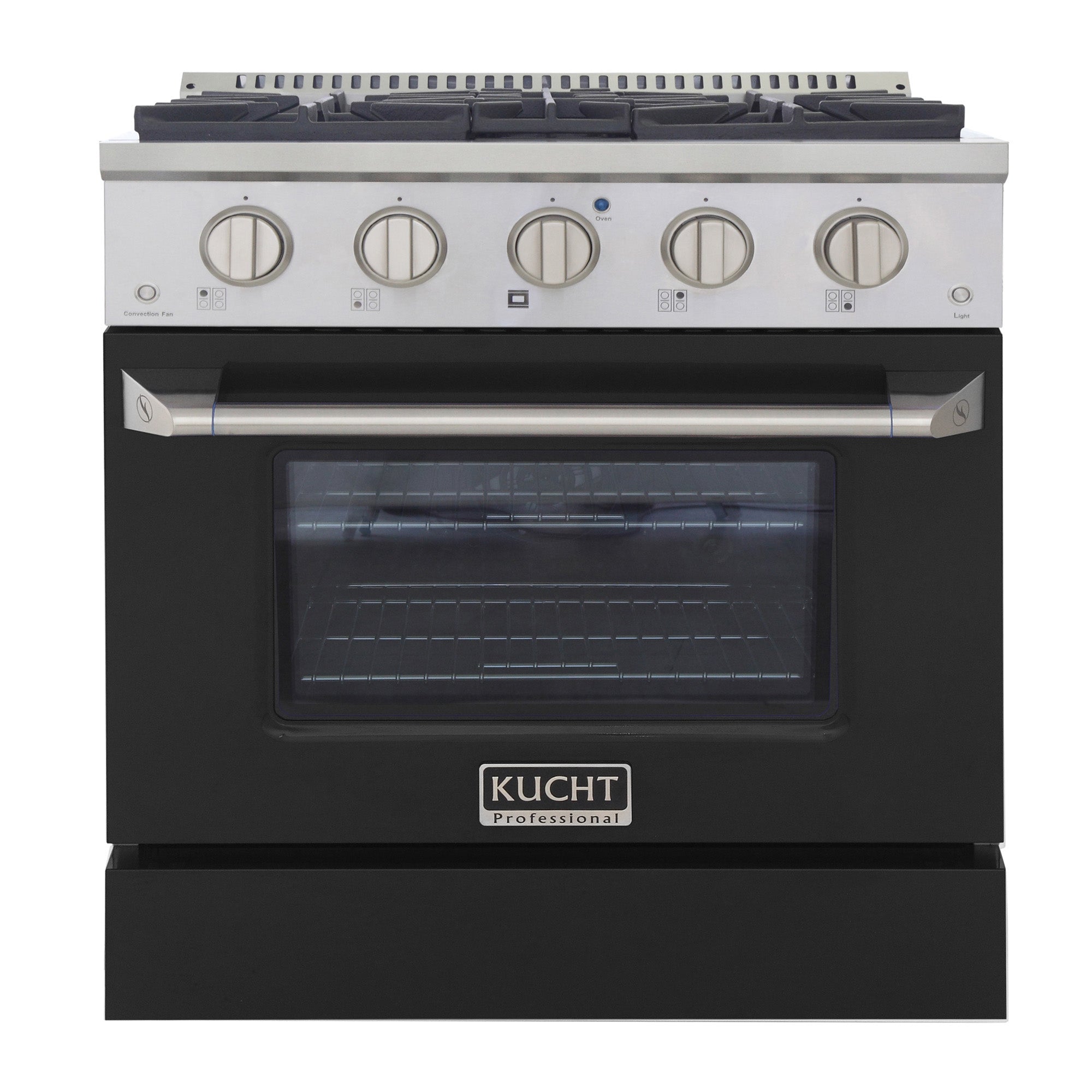KUCHT Professional 30 in. 4.2 cu. ft. Dual Fuel Range for Natural Gas with Sealed Burners and Convection Oven in Stainless Steel