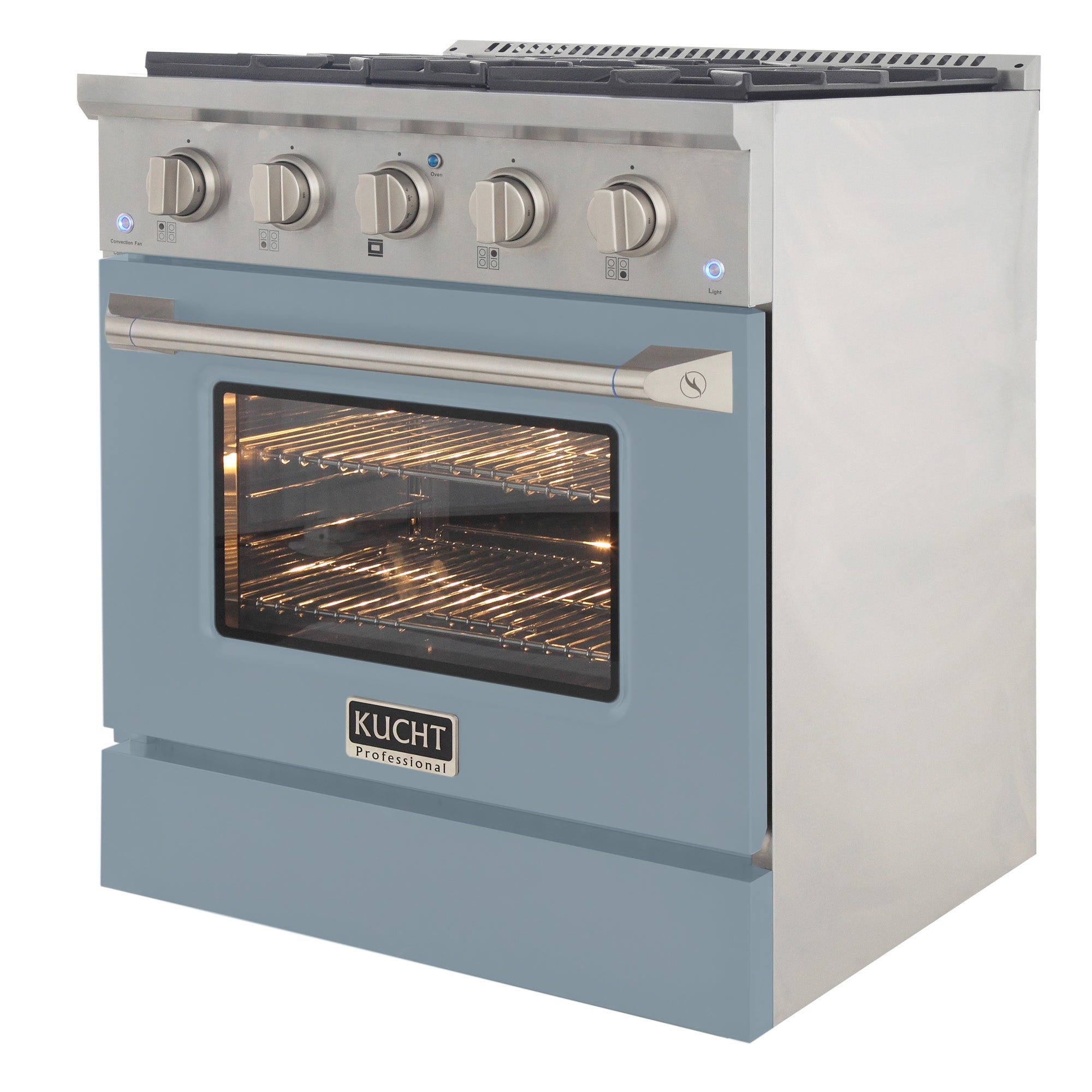 KUCHT Professional 30 in. 4.2 cu. ft. Natural Gas Range with Sealed Burners and Convection Oven in Stainless Steel