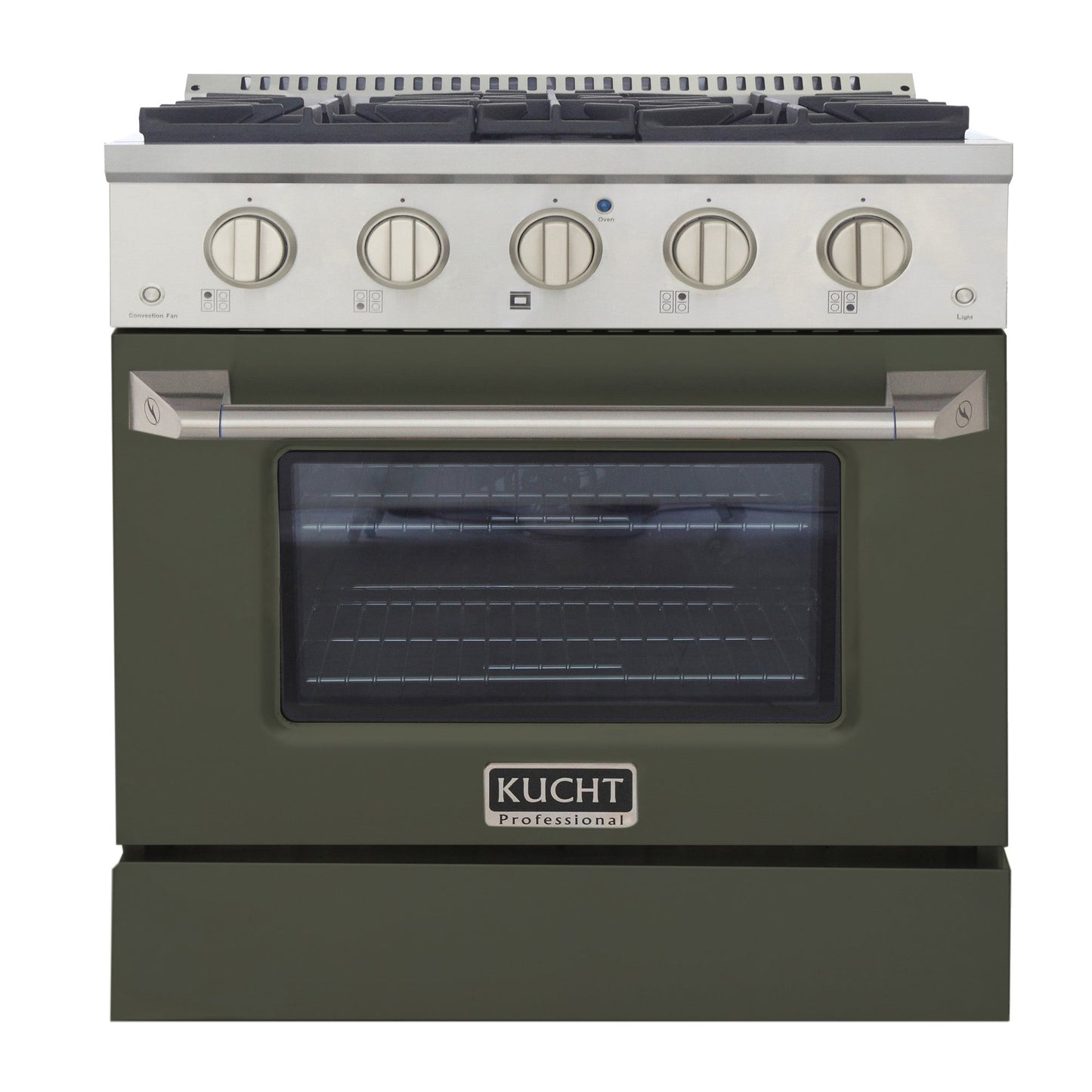 KUCHT Professional 30 in. 4.2 cu. ft. Propane Gas Range with Sealed Burners and Convection Oven in Stainless Steel
