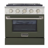 KUCHT Professional 30 in. 4.2 cu. ft. Propane Gas Range with Sealed Burners and Convection Oven in Stainless Steel